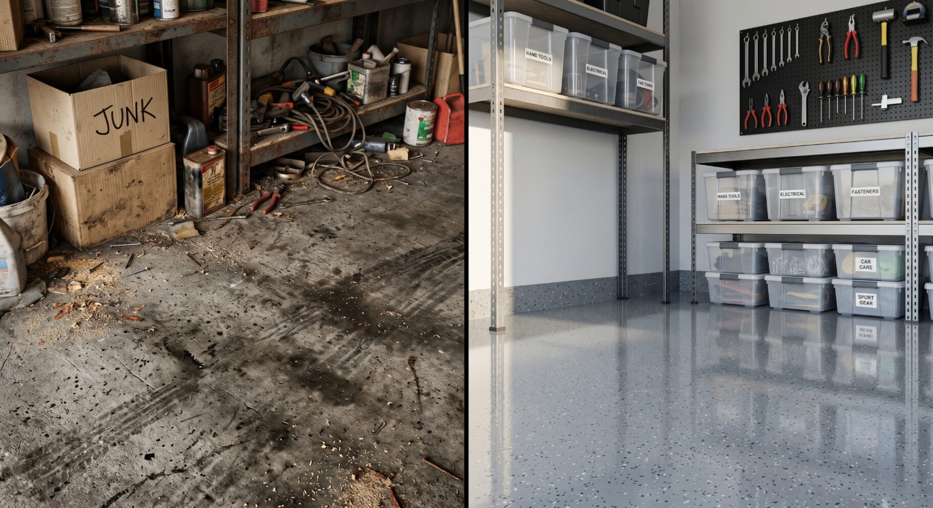 Floor scrub + pegboard build